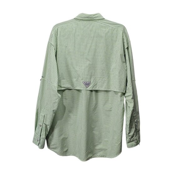 Columbia PFG Super Bahama II Gingham Checked Long Sleeve Fishing Angler Shirt - Picture 6 of 9